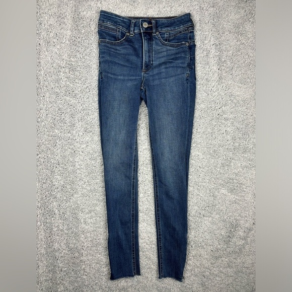 Express Jeans Womens 00 Ankle Legging High Rise Denim Perfect Lift Zipper Ankle - Picture 1 of 6